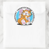 Transgender Cat Ronde Sticker (Tas)