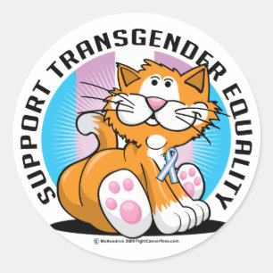 Transgender Cat Ronde Sticker