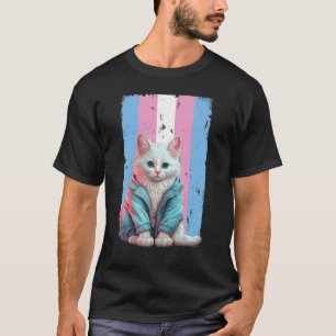 Transgender Cat Trans Flag LGBT Pride Transseksuee T-shirt