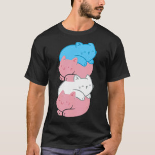 Transgender Cats Lgbtq Life Transseksuele Vlag T-shirt