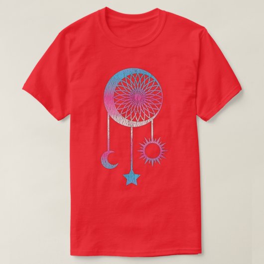 Transgender Celestial Trans Pride Flag Drocatche T-shirt (Design voorkant)