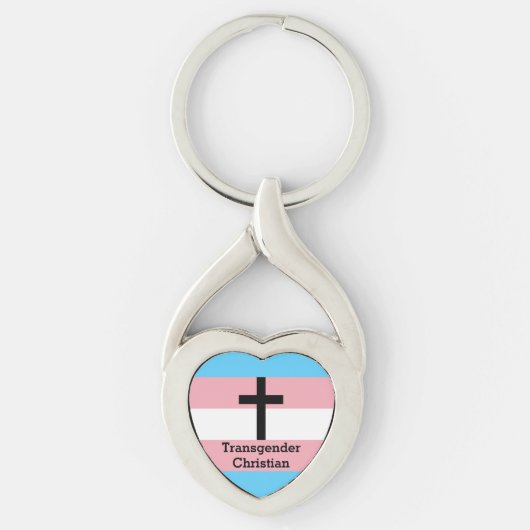 Transgender Christelijke Pride Button Sleutelhanger (Voorkant)