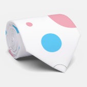 Transgender Color Big Polka Dots Stropdas (Opgerold)