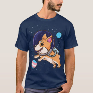 Transgender Corgi in de ruimte Trans Pride1333 T-shirt
