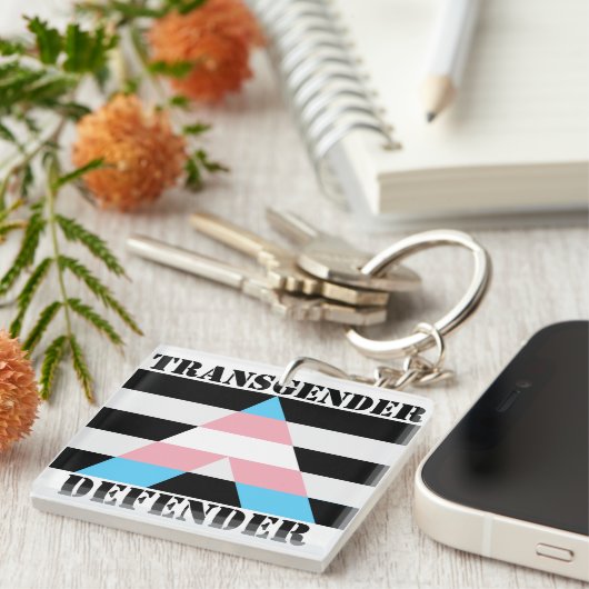 Transgender Defender Ally Sleutelhanger (Voorkant Rechts)
