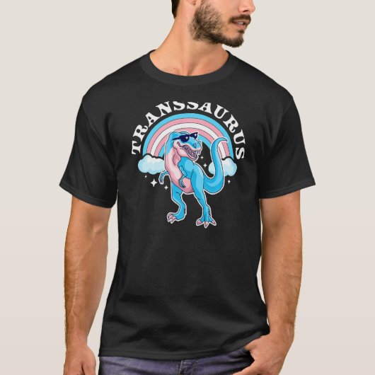 Transgender Dinosaurus Transsaurus Trans Pride LGB T-shirt (Voorkant)