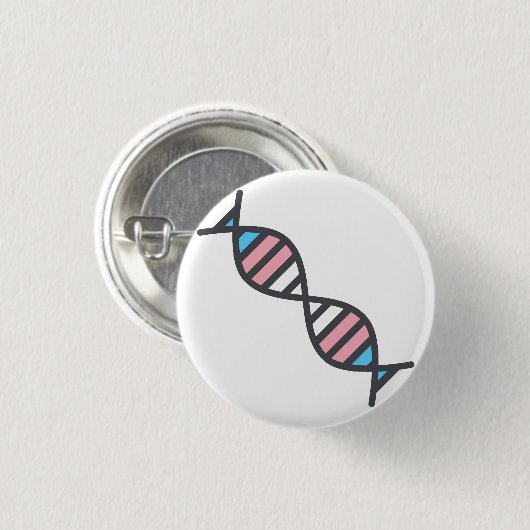 Transgender DNA Pride Flag Ronde Button 3,2 Cm (Voorkant /achterkant)