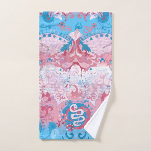 Transgender Dragon Damask - Trans Pride Flag Kleur Bad Handdoek (Handdoek)