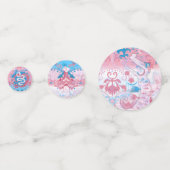 Transgender Dragon Damask - Trans Pride Flag Kleur Confetti (Achterkanten)