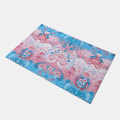 Transgender Dragon Damask - Trans Pride Flag Kleur Deurmat (Schuin)