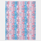 Transgender Dragon Damask - Trans Pride Flag Kleur Fleece Deken (Voorkant)