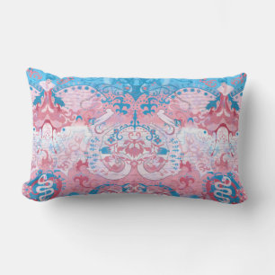 Transgender Dragon Damask - Trans Pride Flag Kleur Kussen