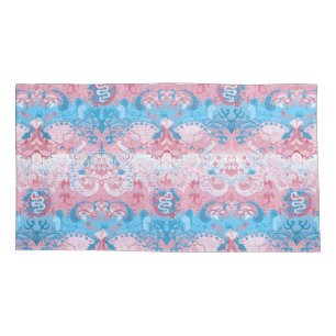 Transgender Dragon Damask - Trans Pride Flag Kleur Kussensloop