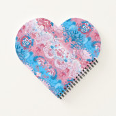 Transgender Dragon Damask - Trans Pride Flag Kleur Notitieboek (Achterkant)