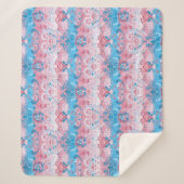 Transgender Dragon Damask - Trans Pride Flag Kleur Sherpa Deken (Voorkant)