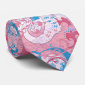 Transgender Dragon Damask - Trans Pride Flag Kleur Stropdas (Opgerold)