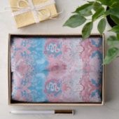 Transgender Dragon Damask - Trans Pride Flag Kleur Tissuepapier (Geschenk)