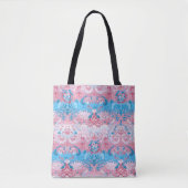 Transgender Dragon Damask - Trans Pride Flag Kleur Tote Bag (Voorkant)