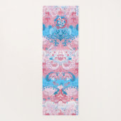 Transgender Dragon Damask - Trans Pride Flag Kleur Yogamat (Achterkant)
