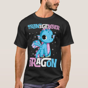 Transgender Dragon Teen Trans Pride Flag esthetiek T-shirt