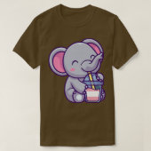 transgender elephant bubble tea transgender elepha t-shirt (Design voorkant)