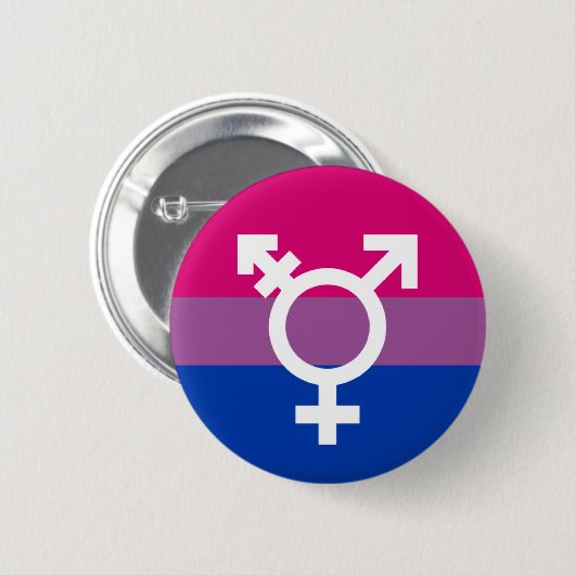 Transgender en Bi+ Pride Flag Button (Voorkant /achterkant)