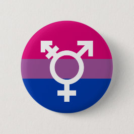 Transgender en Bi+ Pride Flag Button