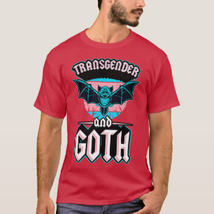 Transgender en Gothic Gothic Emo Bat Pride LGBTQ H T-shirt