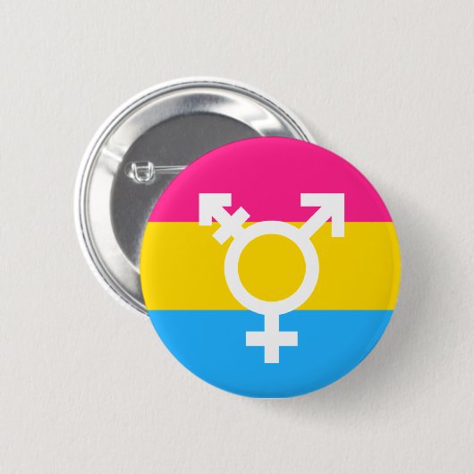 Transgender- en Pan Pride Flag-Button Ronde Button 5,7 Cm (Voorkant /achterkant)