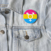 Transgender- en Pan Pride Flag-Button Ronde Button 5,7 Cm (In situ)