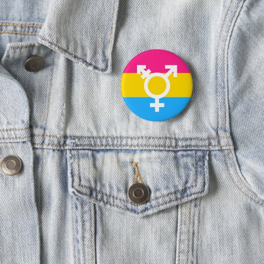 Transgender- en Pan Pride Flag-Button Ronde Button 5,7 Cm (In situ)