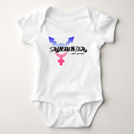 "Transgender...en trots." T-shirt (Voorkant)