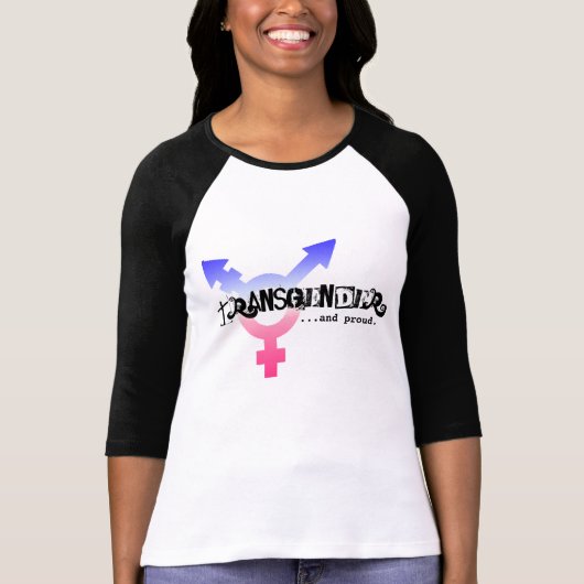 "Transgender...en trots." T-shirt (Voorkant)