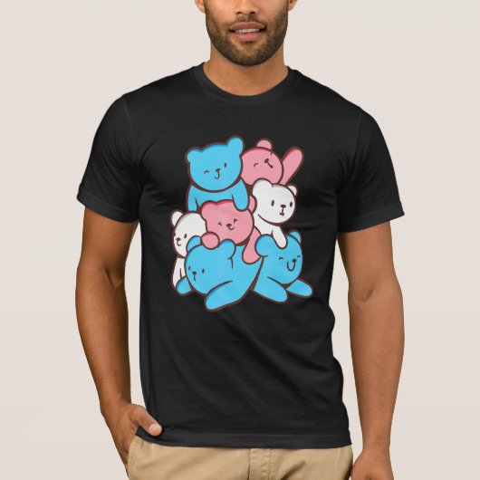 Transgender Equality Bear Love Trans Pride Lgbt Co T-shirt (Voorkant)