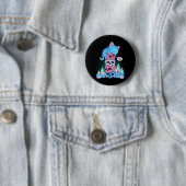 Transgender esthetische Kawaii kat op subtiele sch Ronde Button 5,7 Cm (In situ)