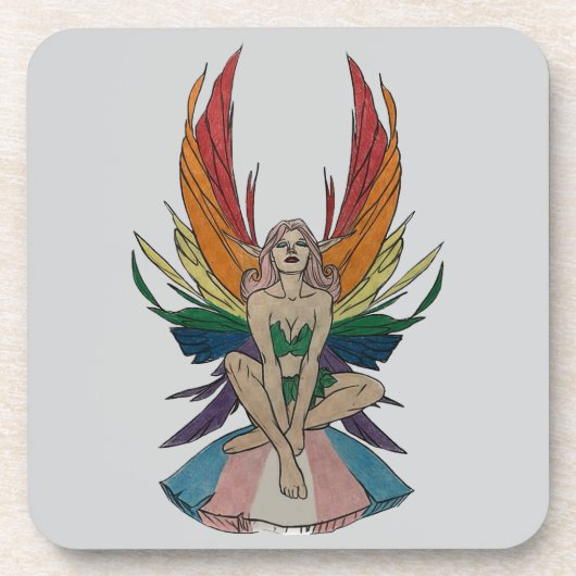 Transgender Faerie  Bier Onderzetter (Voorkant)