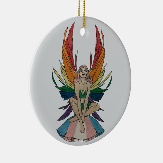 Transgender Faerie Keramisch Ornament (Rechts)