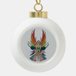 Transgender Faerie  Keramische Bal Ornament