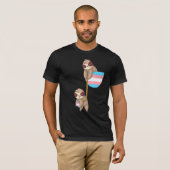 Transgender Falling Sloth Trans Pride Lgbtq Transp T-shirt (Voorkant volledig)