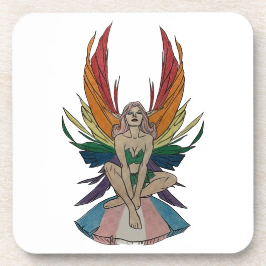 Transgender Fee Bier Onderzetter (Voorkant)