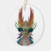 Transgender Fee Keramisch Ornament (Links)