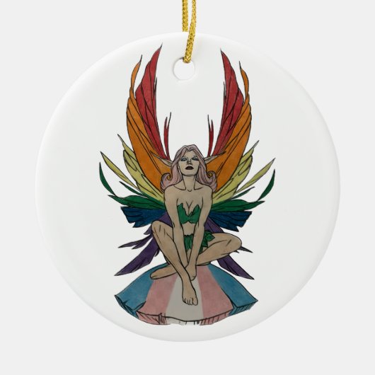 Transgender fee keramisch ornament (Voorkant)