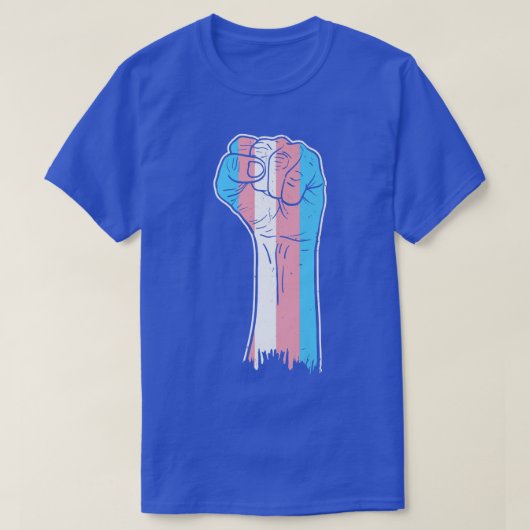 Transgender Fist Trans Pride T-shirt (Design voorkant)
