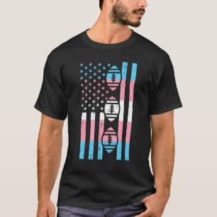 Transgender Flag Amerikaans Football Trans Pride T T-shirt
