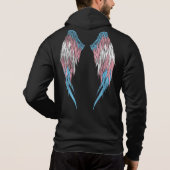 Transgender Flag - Angel Wings Hoodie (Achterkant)