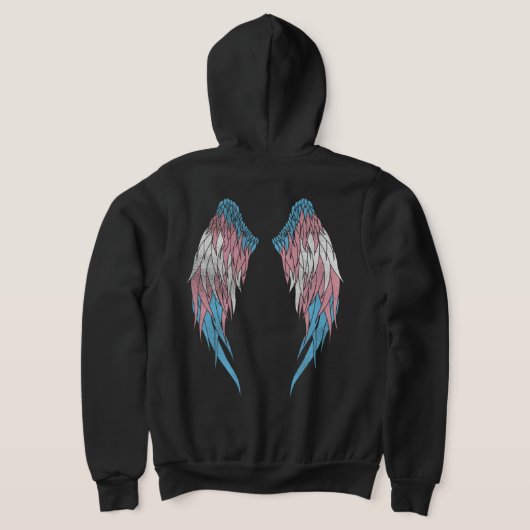 Transgender Flag - Angel Wings Hoodie (Laag Achter)