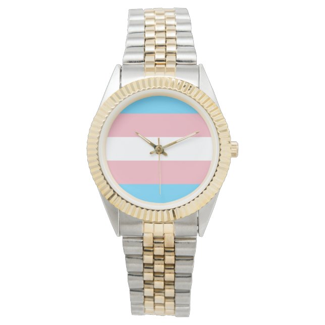 Transgender Flag Armbanduhr Horloge (Voorkant)