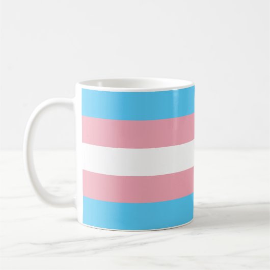 Transgender Flag Coffee Mok (Links)