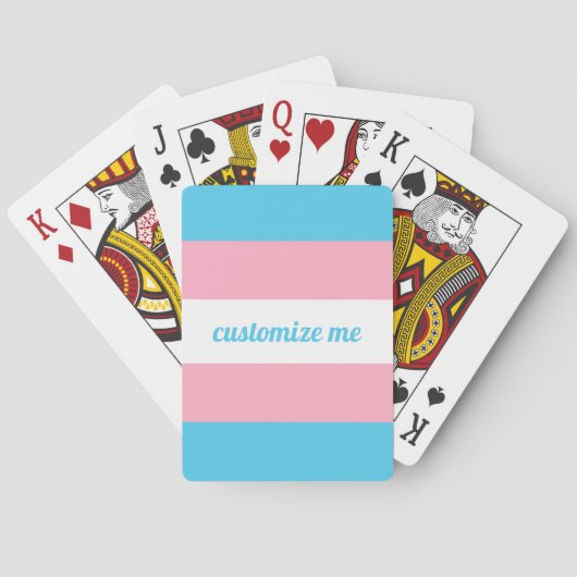 Transgender Flag Customized Pokerkaarten (Achterkant)