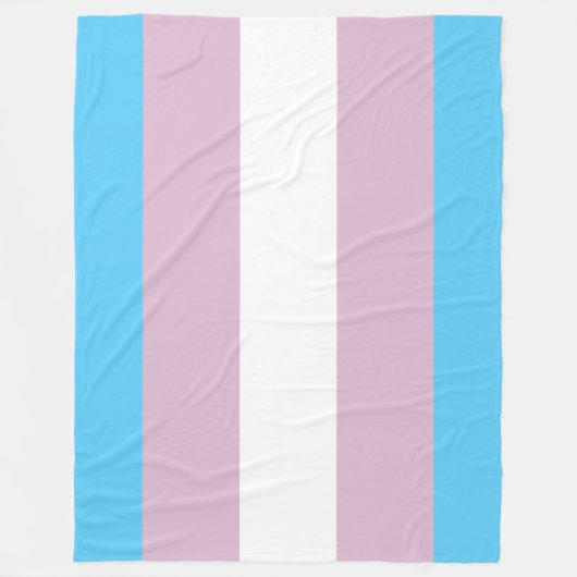 Transgender Flag Fleece Blankets Deken (Voorkant)